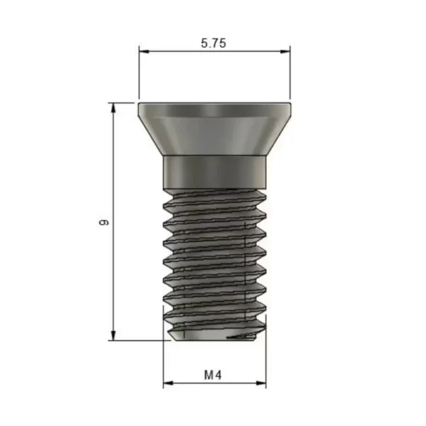 Vis M4 Kaindl pour fixation de plaquettes carbure