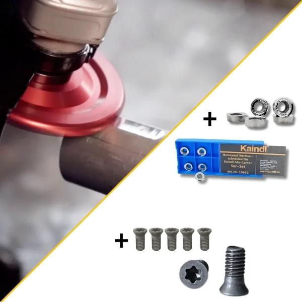 Pack Aluminium Kaindl Alu-Carver + 5 Plaquettes Carbure + 5 Vis Torx