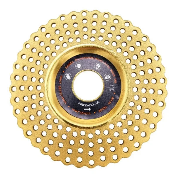 Disque Titane Diamanté WAVE TIN double face pour affûtage acier - Kaindl Ø115mm
