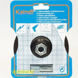 Support de ponçage adhésif en caoutchouc pour meuleuse d'angle  Ø115/125mm - Kaindl